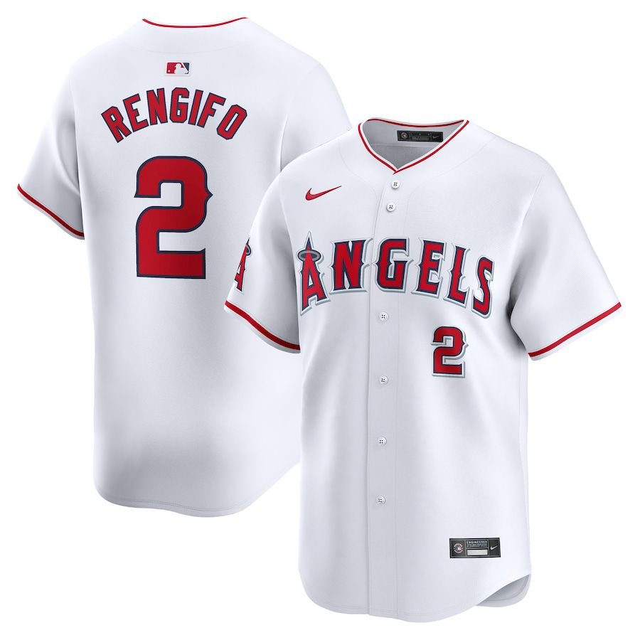 Men Los Angeles Angels #2 Luis Rengifo Nike White Home Limited Player MLB Jersey->los angeles angels->MLB Jersey